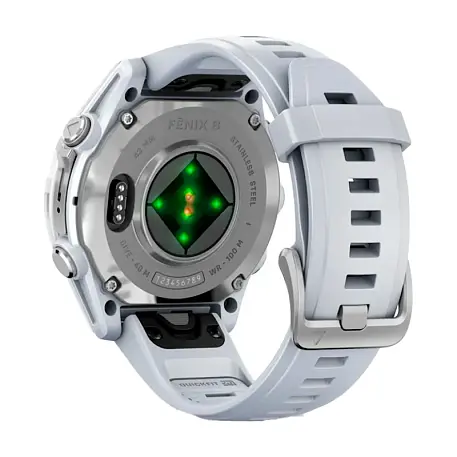 Умные часы Garmin Fenix 8 43mm серебристый (белый ремешок) - 3