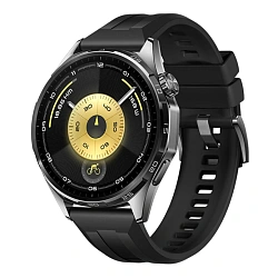 Умные часы Huawei Watch GT 6 46mm чёрный (чёрный ремешок)