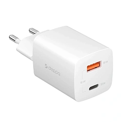 Сетевое зарядное устройство Deppa Wall Charger GaN QC 33 Вт белый