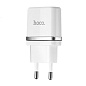 Сетевое зарядное устройство + кабель Lightning Hoco C11 5 Вт, белый