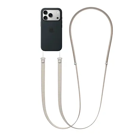 Ремешок для Apple iPhone Crossbody Strap бежевый - 2