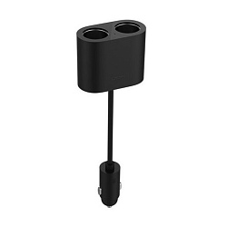 Разветвитель прикуривателя Xiaomi Roidmi Dual Port, чёрный