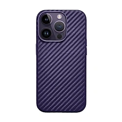 Клип-кейс (накладка) K-DOO Mag Noble Collection для Apple iPhone 14 Pro (Уценка) "фиолетовый карбон"