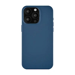 Клип-кейс (накладка) uBear Capital Leather Case для Apple iPhone 15 Pro Max (Уценка) тёмно-синий
