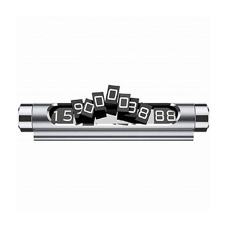 Автомобильная визитка Baseus All Metal Temporary Parking Number Plate серый - 3