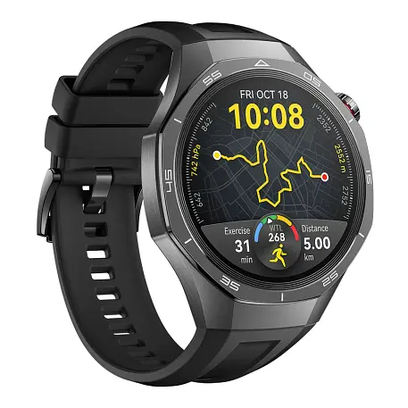 Умные часы Huawei Watch GT 5 Pro 46mm чёрный (чёрный ремешок) - 3