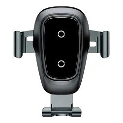 Автомобильный держатель Baseus Air Outlet Version 10W с беспроводной зарядкой (зажим) (Уценка) чёрный