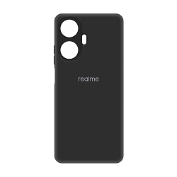 Клип-кейс (накладка) Silicone cover закрытый для Realme C55 силикон, чёрный