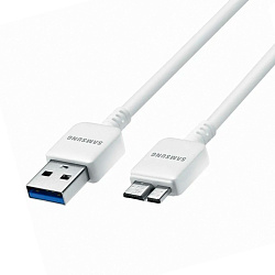 Дата-кабель Samsung Note 3 Micro USB 3.0 1 м, белый