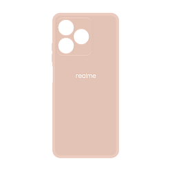 Клип-кейс (накладка) Silicone cover закрытый для Realme C51 / C53 силикон, пудровый