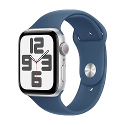 Умные часы Apple Watch SE (2024) 44mm GPS Silver Aluminum Case Denim Sport Band