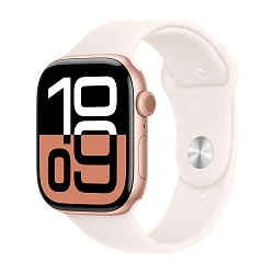 Умные часы Apple Watch Series 10 46mm GPS Rose Gold Aluminum Case Light Blush Sport Band