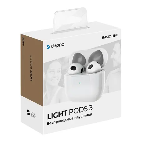 Беспроводные наушники Deppa Light Pods 3 белый - 2