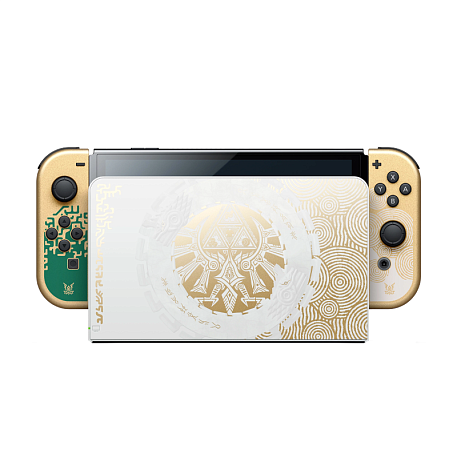 Игровая приставка Nintendo Switch OLED 64 ГБ золотой (Zelda) - 3