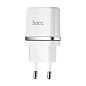 Сетевое зарядное устройство + кабель Lightning Hoco C12A 12 Вт, белый