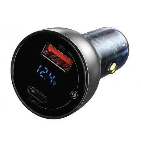Автомобильное зарядное устройство Baseus Particular Digital Display 65 Вт серебристый - 3