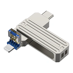 USB-флешка WIWU Infinite 3 in 1 256 ГБ (USB 3.0) серебристый