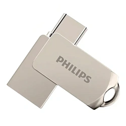 USB-флешка Philips 2-in-1 USB 3.2 - Type-C 256 ГБ серебристый
