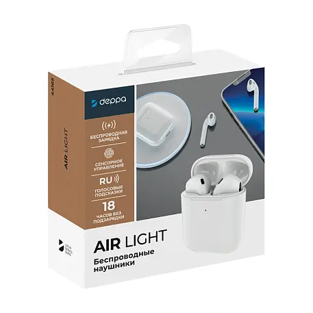 Беспроводные наушники Deppa Air Light белый - 3