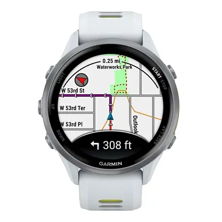 Умные часы Garmin Forerunner 970 титановый (бело-жёлтый ремешок) - 2