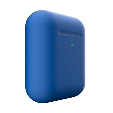 Беспроводные наушники Apple AirPods 2 с зарядным футляром синий матовый - 3