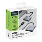 Адаптер-разветвитель для компьютера Deppa USB-C (3в1) серый - 2