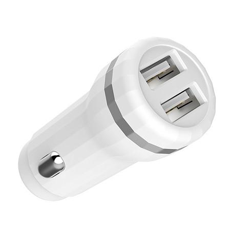 Автомобильное зарядное устройство + кабель Lightning Hoco Z27 12 Вт, белый - 4