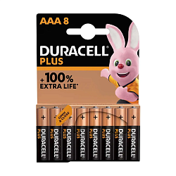Батарейка Duracell Plus AAA LR03-8BL, 8шт