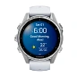 Умные часы Garmin Fenix 8 43mm серебристый (белый ремешок) - 2