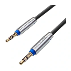 Аудиокабель Breaking Silicone Series 3.5mm mini jack - 3.5mm mini jack 1 м, чёрный