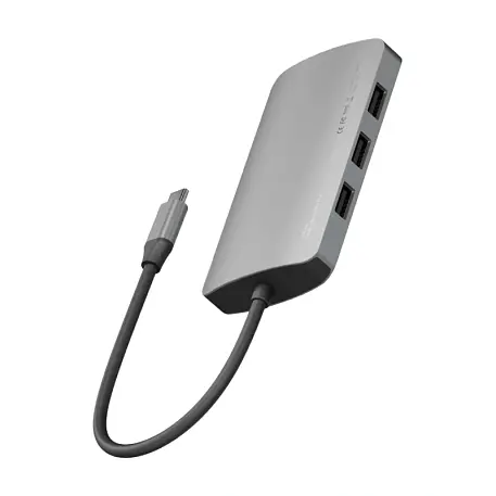 Адаптер-разветвитель для компьютера Energea AluHub HD Pro 2 (8в1) серый - 2