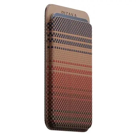Кардхолдер Pitaka Magnetic Woven Wallet для Apple iPhone кевлар (арамид), "закат" (MWW2402) - 2