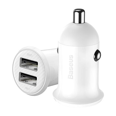 Автомобильное зарядное устройство Baseus Grain Pro A+A 24 Вт белый - 3