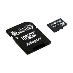 Карта памяти SmartBuy SB8GBSDCL10-01, 8 ГБ