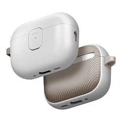 Кобура UNIQ Clyde для Apple AirPods Pro 3 полиуретан, поликарбонат, светло-серый - хаки