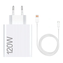 Сетевое зарядное устройство + кабель Type-C Xiaomi HyperCharge Combo 120 Вт белый