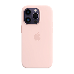 Клип-кейс (накладка) Apple Silicone Case MagSafe для Apple iPhone 14 Pro (Уценка) Chalk Pink