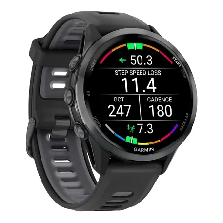 Умные часы Garmin Forerunner 970 "серый карбон" (чёрный ремешок) - 3