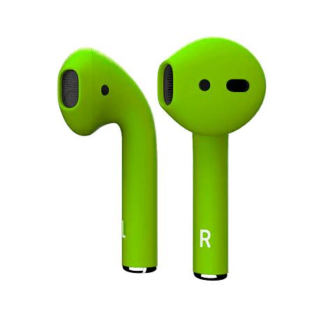Беспроводные наушники Apple AirPods 2 с зарядным футляром зелёный матовый (6005) - 2