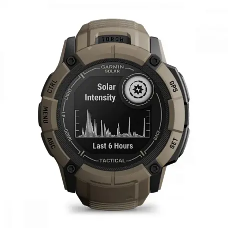 Умные часы Garmin Instinct 2x Solar Tactical коричневый (коричневый ремешок) - 2