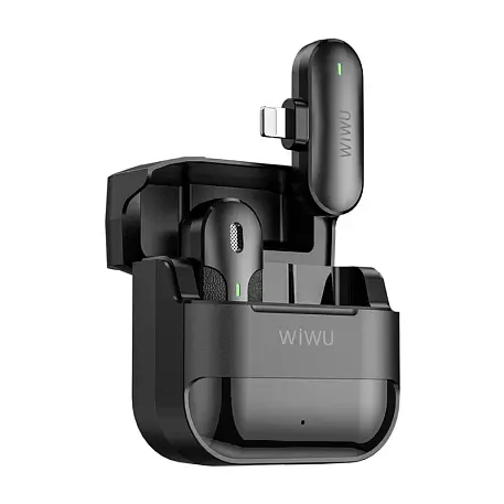 Микрофон петличный WIWU Microphone Wireless Mini (Lightning) чёрный - 2