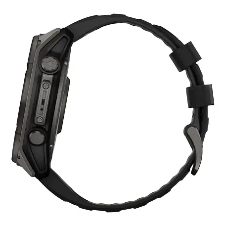 Умные часы Garmin Fenix 8 51mm Solar серый (чёрно-серый ремешок) - 3