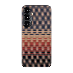 Клип-кейс (накладка) Pitaka Fusion Weaving MagEZ Case 4 для Samsung Galaxy S24 Plus (Уценка) "закат"