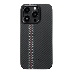 Клип-кейс (накладка) Pitaka Fusion Weaving MagEZ Case 4 для Apple iPhone 15 Pro (Уценка) "рапсодия"