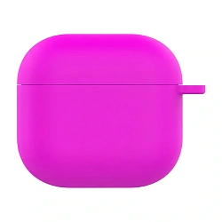 Кобура Silicon Protection Case для Apple AirPods 4 силикон, ярко-розовый