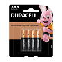Батарейка Duracell Basic AAA LR03-4BL, 4шт  - 1