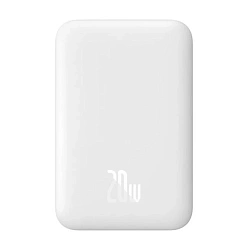 Внешний аккумулятор с беспроводной зарядкой Baseus Magnetic Wireless Charging 20000 мАч 20 Вт белый