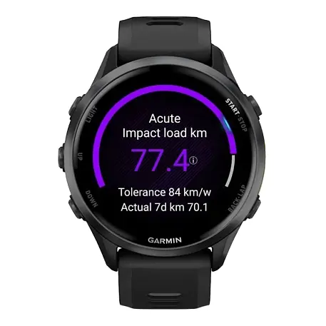 Умные часы Garmin Forerunner 970 "чёрный карбон" (чёрно-серый ремешок) - 2