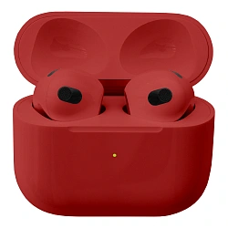 Беспроводные наушники Apple AirPods 3 with MagSafe красный матовый (полная покраска)