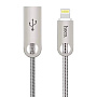 Дата-кабель Hoco U8 Lightning 1 м, серебристый - 1